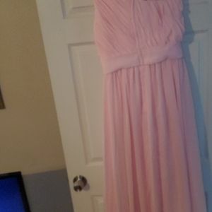 Chiffon Baby pink one of a kind bridesmaid dress